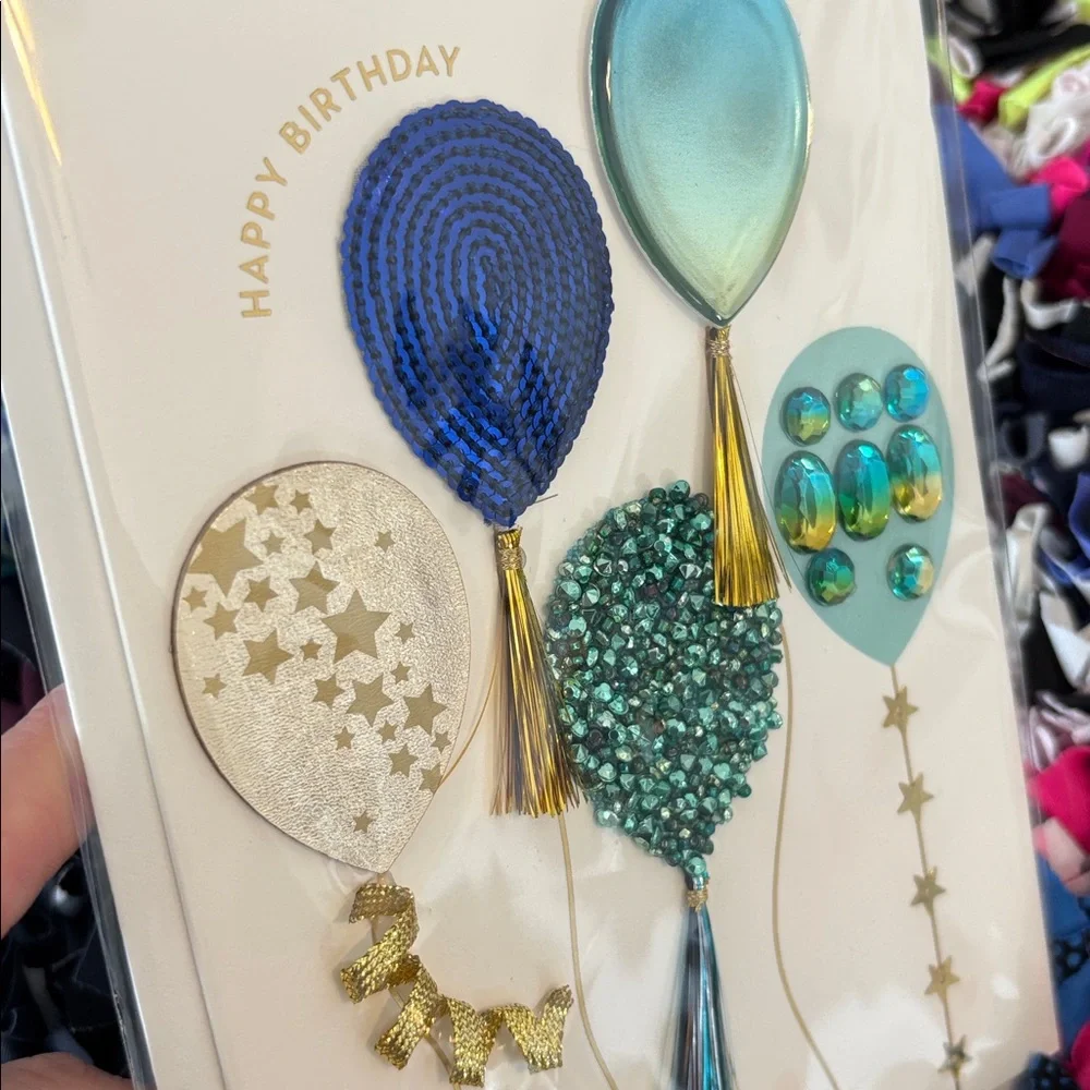 🆕Papyrus Bejeweled Balloons Birthday Greeting Card